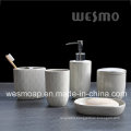 Porcelain Bathroom Set with Decal (WBC0657A)